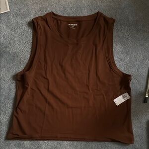 Old Navy Brown Muscle Tee Crop Top